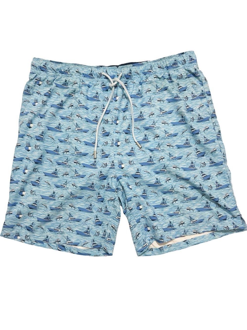 Peter Millar Deep Sea Fishing Swim Trunk Blue Large